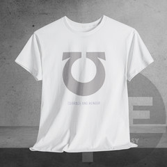 Ultramarines T-shirt Courage And Honour White Black Blue Unisex Tee Fan Gift