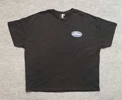 Asos Ford Men T-Shirt XL Black Front & Back Graphic Short Slv Crew Neck Cotton