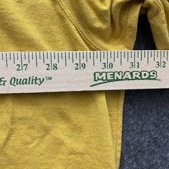 Carhartt T-Shirt Mens 4XL Mustard Yellow Loose Fit Long Sleeve Chest Pocket Logo