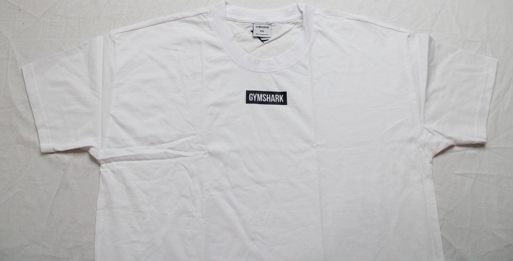 Gymshark Women’s Cotton Block Oversized Fit Tee Shirt NN7 White 2XL NWT