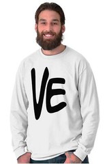 Simple His Hers Clever Matching Couple Gift Long Sleeve Tshirt for Men or Women