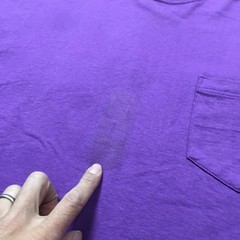 Vintage Russell Athletic Shirt Mens Large Purple Pocket High Cotton Tee USA NOS