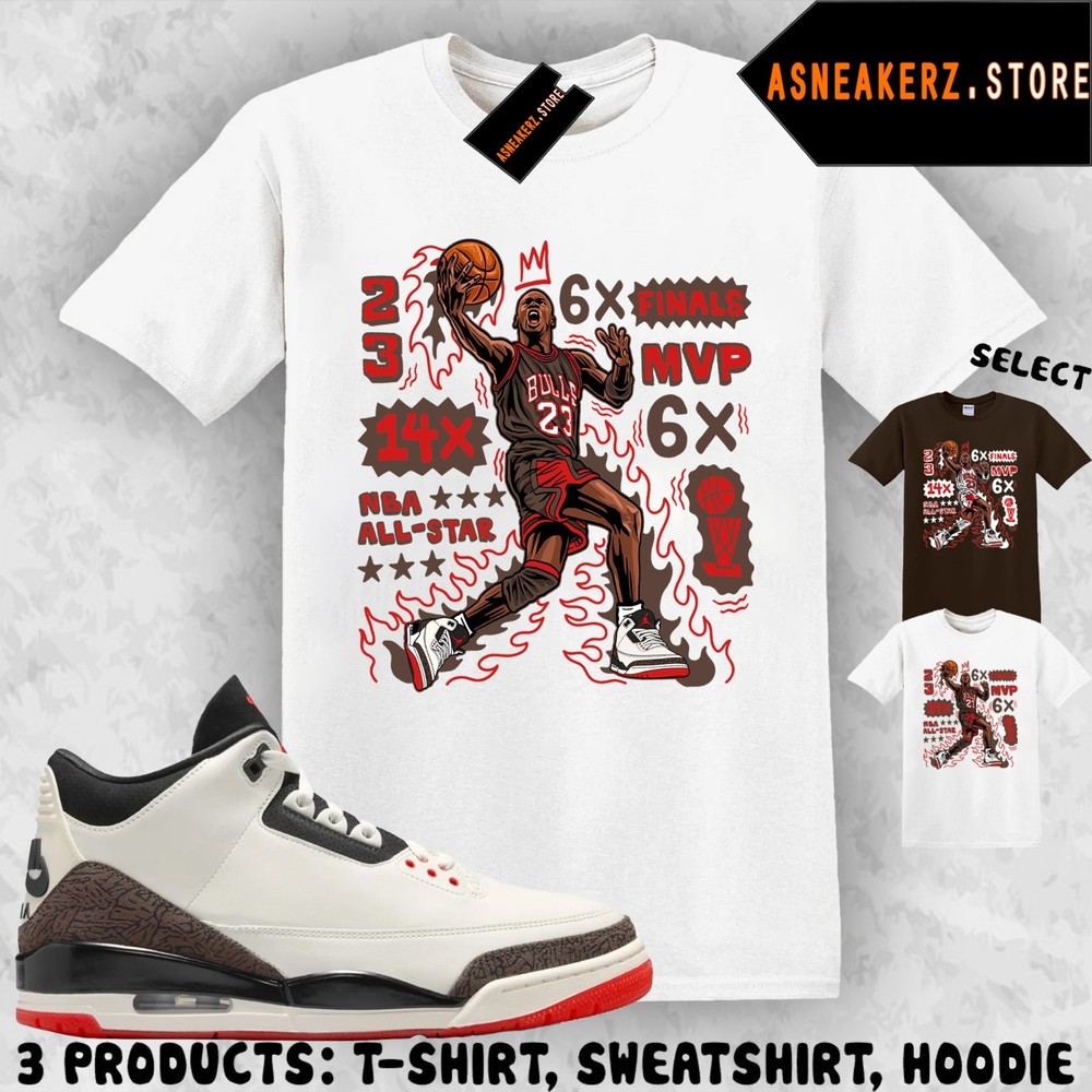 Tee Shirt Matching AJ 3 World’s Best Dad 2026 Match Sneaker MJ Flair 23 T-Shirt
