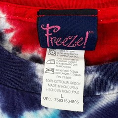 FREEZE Brand Tie Dye T-Shirt Adult Large Multi-Color Spiral Swirl Boho Grunge