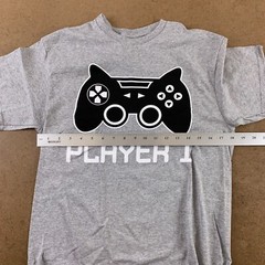 Adult Medium & Newborn Gaming Player One Player Two T-Shirt & Bodysuit Set New