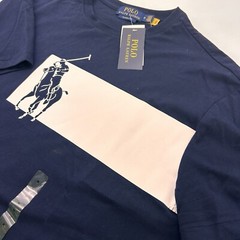Polo Ralph Lauren Men’s Navy Huge Polo Logo Cotton Short Sleeve T-Shirt M NWT