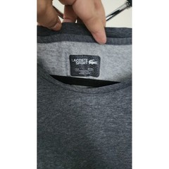 Lacoste Sport Mens Ultra Dry T-Shirt Charcoal Gray Heather Logo Tee US 2XL