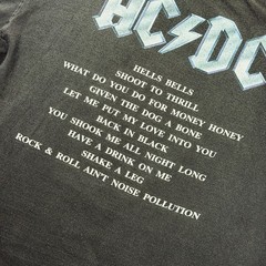 AC/DC Back in Black Vintage T-Shirt XL Black Double Sided Band Tee 1995 Album
