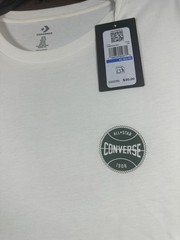 Converse All Star Graphic Star Logo Cream XL Short Sleeve T-Shirt NWT