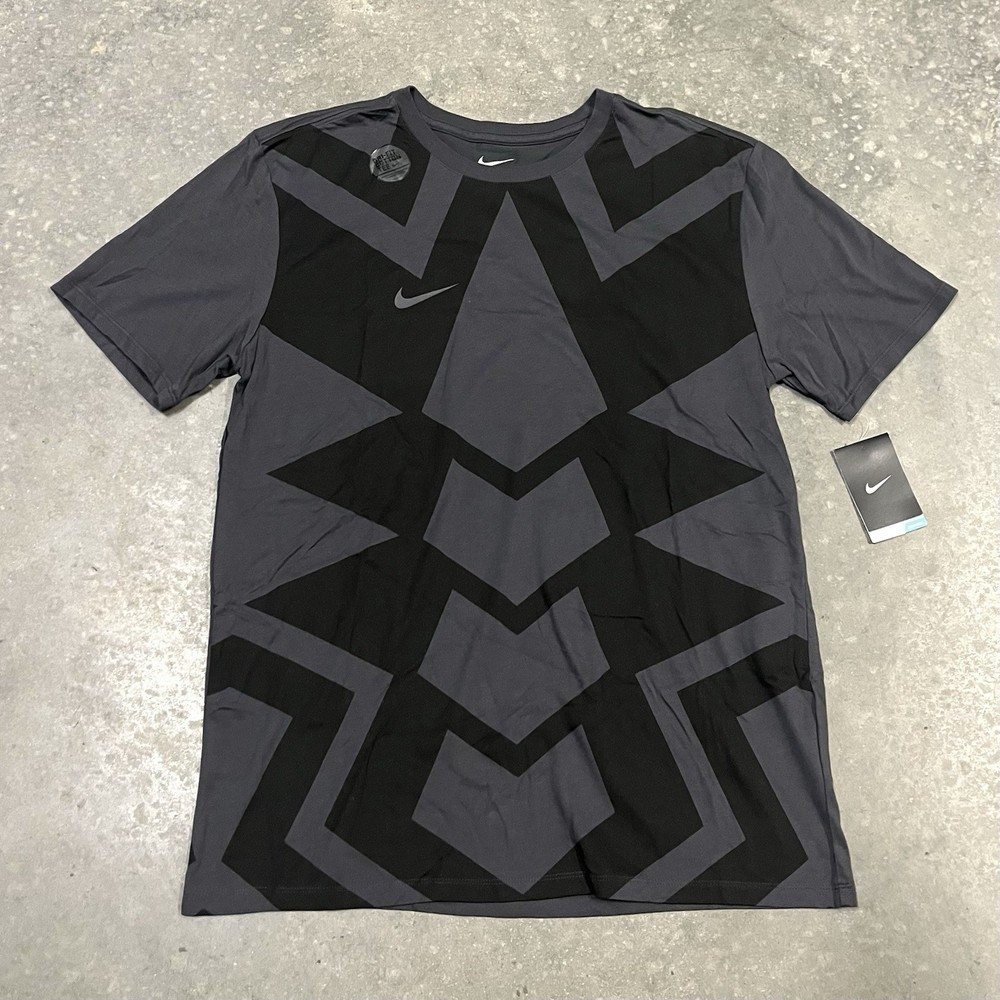 Nike Running T Shirt Men’s Sz L Black Dri Fit 3M Reflect Fitness Gym Run NEW
