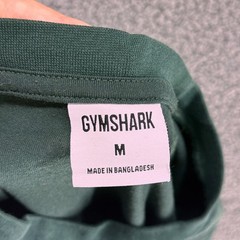 Gymshark T Shirt Men M Green Training Activewear Workout Gym Fitness Raglan
