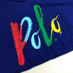 Polo Ralph Lauren Colorblock T-Shirt Blue Pink Green Yellow Custom Slim Fit XL