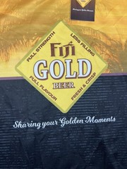 Fiji Gold Beer Shirt Mens 3XL Orange Black Sublimated Graphic Tee JS22-3005