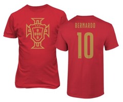 Portugal Soccer #10 Bernardo Silva Football Fans Adult and Youth T-Shirt