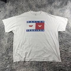 2001 Tommy Hilfiger Waylon Jennings TShirt 2XL White Country Music Tour Tee Rare