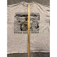 Vintage Jerzees Texas Cowboy Horse Graphic T Shirt Men XL Speckle Print USA Made