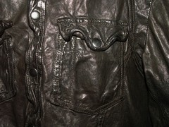 Men’s All Saints MCKAY LEATHER SHIRT jacket overshirt L (ref79) £149.99!!!!!