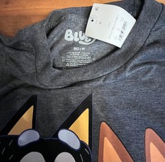 Bluey New Adult T-Shirt -Chilli Bandit Bingo Bluey Medium New! With Tags