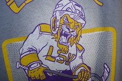 Vtg Louisiana State University ICE HOCKEY Long Sleeve T Tigers Geaux LSU MENS XL