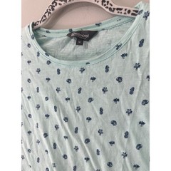 Admiral Men’s Aqua Pineapple Palm Tree Print Crew Neck T-Shirt Size Medium