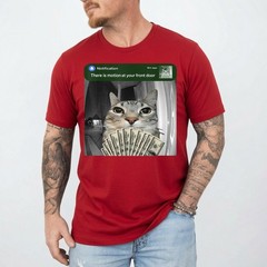 There is Motion at Your Front Door Funny Cat Motion Meme T-Shirt