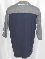 Nike Dri Fit Brigham Young Cougars 3 Button Henley 3/4 Sleeve Shirt Mens Size XL