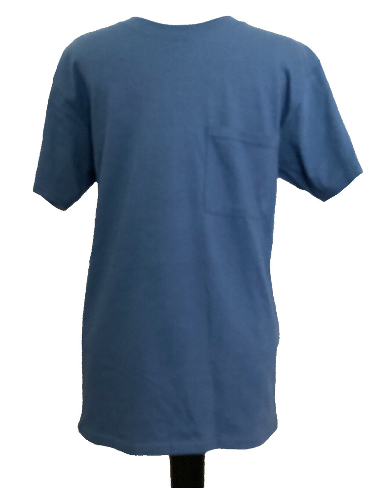 ATHLETIC WORKS DRIWORKS Blue Short Sleeve Crew Neck Pocket T-Shirt Sz S*