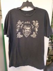 Mens RVCA Large Regular Fit PM Tenore Eli Quinters Black T-shirt