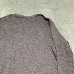 Lee Thermal Shirt Mens Large Charcoal Gray Waffle Knit Regular Fit Side Slit