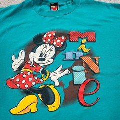 Vintage Mickey Shirt Adult Extra Large Blue Minnie Oklahoma Graphic Tee *Spots*