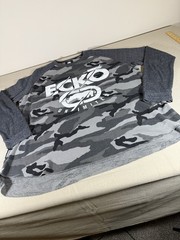 Ecko Untld Shirt Adult XXL Gray Camo Rhino Vinyl Pull Over Long Sleeve Mens
