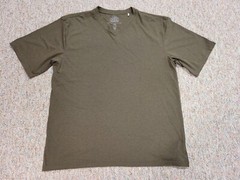 PrAna Shirt Mens 2XL Tall Green Performance Casual V Neck Short Sleeve