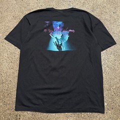Hanes Sting Double-Sided Graphic Print Short Sleeve Black Tee Size XL