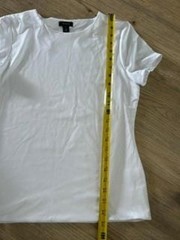 Halogen White Short Sleeve Crew Neck T-Shirt Womens Size Medium Stretch Tee
