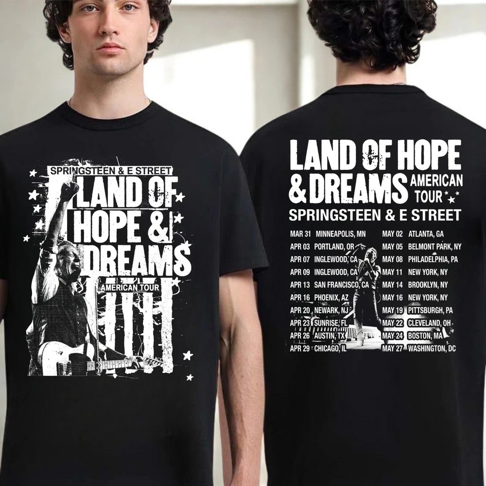 Bruce Springsteen Land Of Hope And Dreams Tour 2026 T-Shirt