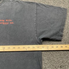 Vintage Y2K Now And Zen T Shirt Size 2XL Black Grunge Worship Text Funny
