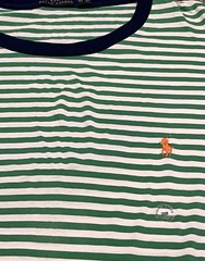 Polo Ralph Lauren T-Shirt Men’s 2XB Striped Short Sleeve Green White Pony NWT