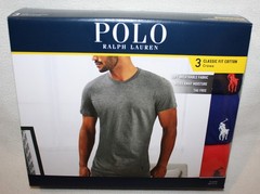 Polo Ralph Lauren Crew Neck size XLARGE T-Shirts Classic Fit 3 Pack Cotton $49