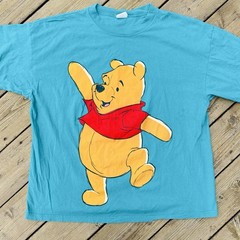 Vintage 90s Disney Winnie the Pooh Turquoise T Shirt Sun Sportswear USA XXL