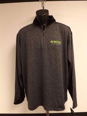 New Newport Rhode Island Adult Large L Grey/Black 1/4 Zip Performance Shirt