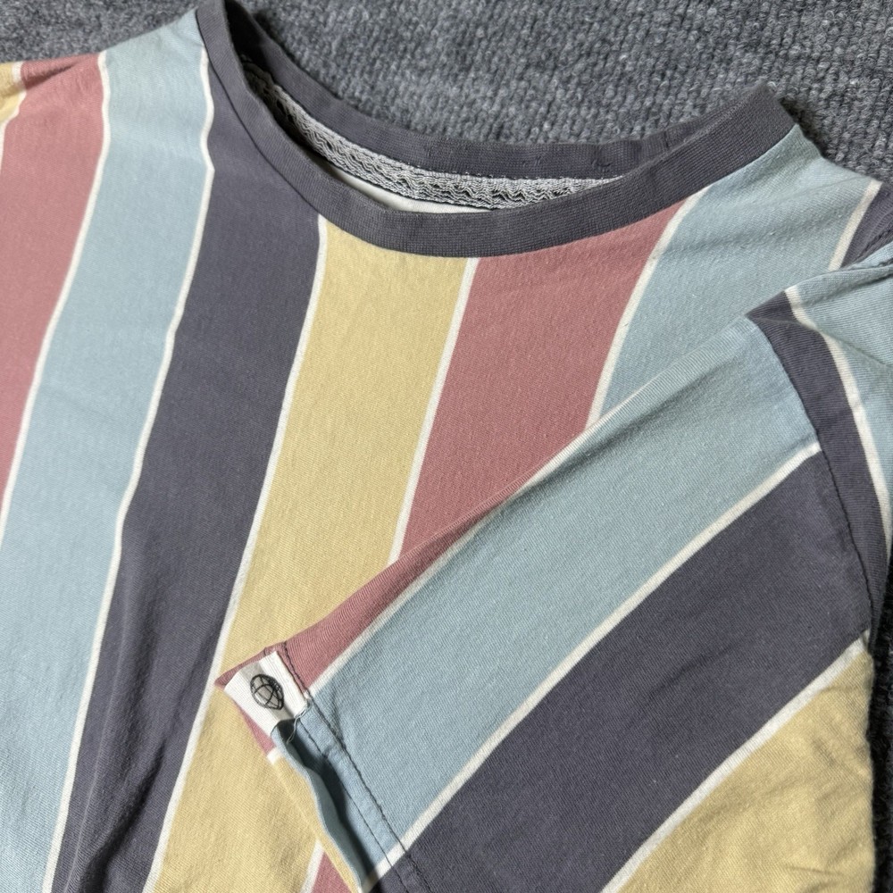 Free Planet Striped T-Shirt Size M Multicolor Cotton NYC to Malibu Casual Tee