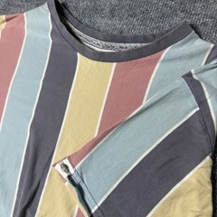 Free Planet Striped T-Shirt Size M Multicolor Cotton NYC to Malibu Casual Tee