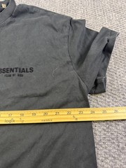 Fear Of God Essentials Shirt Mens Large Black Logo Graphic Front Back Tee