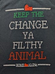 Home Alone Movie T-shirt Mens Medium Keep The Change Ya Filthy Animal Holiday