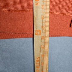 Orvis Shirt Mens XL Orange Henley Waffle Knit Thermal Casual Outdoor Fall