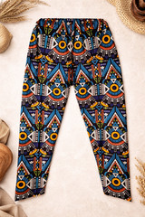 Geometric Pattern, Matching Couple Graffiti Print Casual Pant XL Unisex