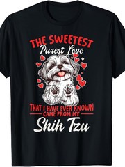 Shih Tzu Dog Owner T-Shirt | Vintage Crew Neck, Slight Stretch Fabric, Regular F