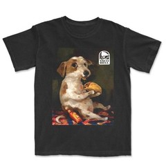 Dog Chill With Taco Bell Funny Tee Unisex Short Sleeve Shirt S-5XL