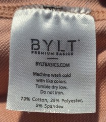 Bylt Mens Pink Clay Drop Cut Lux Short-sleeved T-shirt Size XXL