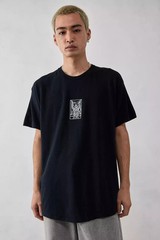 URBAN OUTFITTERS Oversized Men’s T Shirt Size M Washed Black Justice Tarot Logo